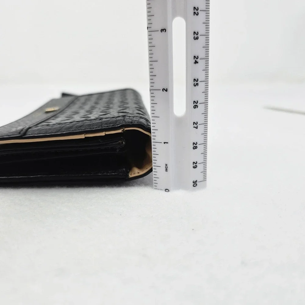 Kate Spade Wristlet Wallet Clutch Perri Lane Linney Black Leather READ FLAW